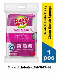 Katalog alat-alat kantor 3M Scotch Brite,  3M Scotch Brite Easy Clean Scrub Sponge AB 1EA harga normal 9100 di Supplier Alat Tulis Bina Mandiri Stationery