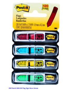 Contoh Alat Perlengkapan Kantor merk 3M Post-it , Gambar Produk 3M Post-it 684-SH Flag Sign Here Arrow 12x43mm 120 Sheets harga 50100 di Toko Peralatan Sekolah Murah