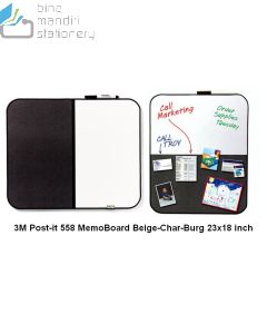 3M Post-it Lengkap murah barang Perlengkapan Kantor 3M Post-it 558 MemoBoard Beige-Char-Burg 23x18 inch di toko alat tulis grosir Bina Mandiri stationery