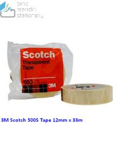 Katalog 3M Scotch harga murah & terjangkau, Image ATK Sekolah SIPLAH 3M Scotch 500 Tape 12mm x 33m harga normal 8100 di Distributor ATK Bina Mandiri Stationery