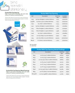 Gambar Plastik folder multiholes untuk aneka ring binder Bantex 2042 Pocket A4 0,09mm PP merek Bantex