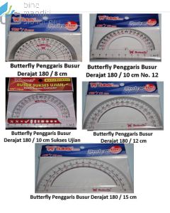 Contoh Butterfly Penggaris Busur 180/10 cm merek Butterfly