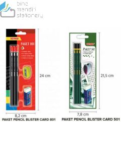 Macam macam alat tulis kantor Kenko Paket Pencil Blister Card 501 dan gambarnya
