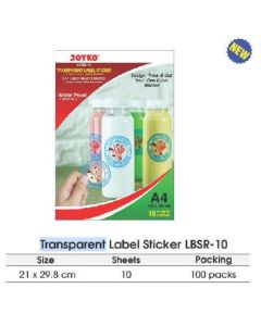 Toko Atk Grosir Bina Mandiri Stationery Jual Joyko Transparent Label Sticker LBSR-10