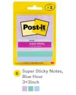 Contoh Alat Perlengkapan Kantor merk 3M Post-it , Gambar Produk 3M Post-it 3321-3SSJPBLU Super Sticky Note Blue Hour 76x76mm 135 Sheets harga 22100 di Toko Peralatan Sekolah Murah